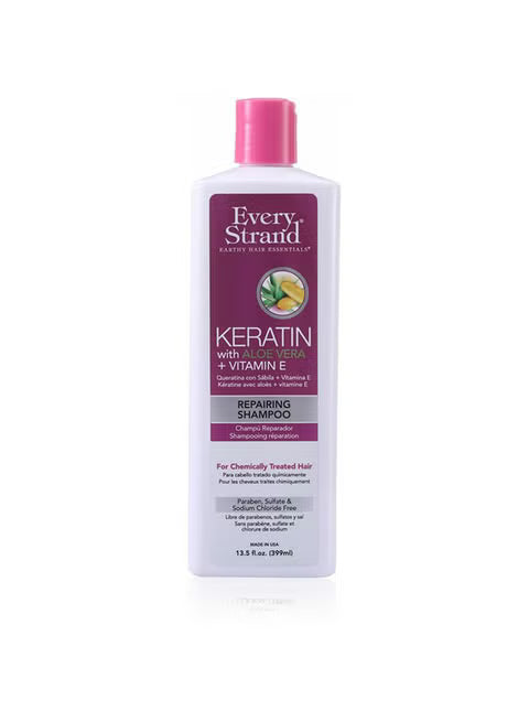 Keratin with Aloe Vera + Vitamin E Repairing Shampoo / 13.5oz