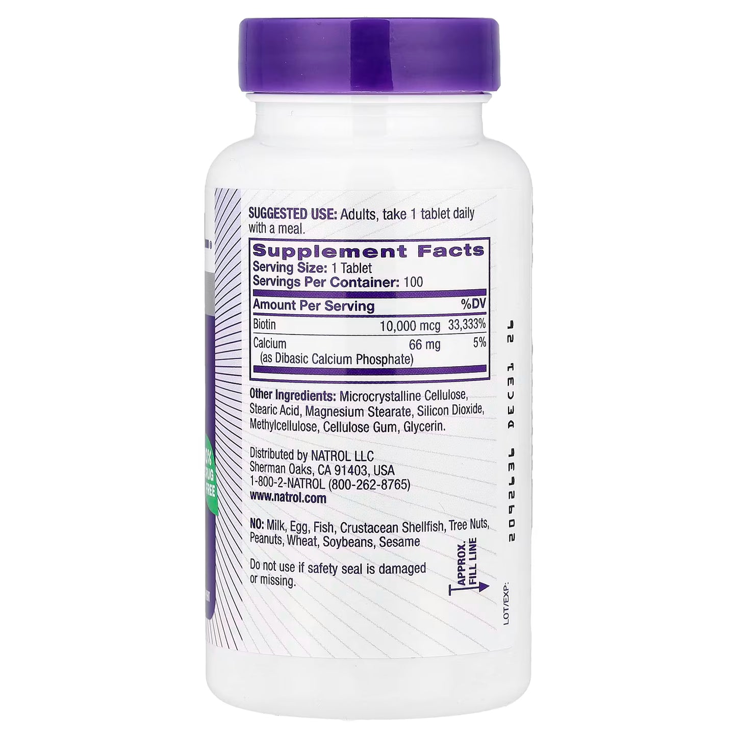 Natrol, Biotin, 100 tablets