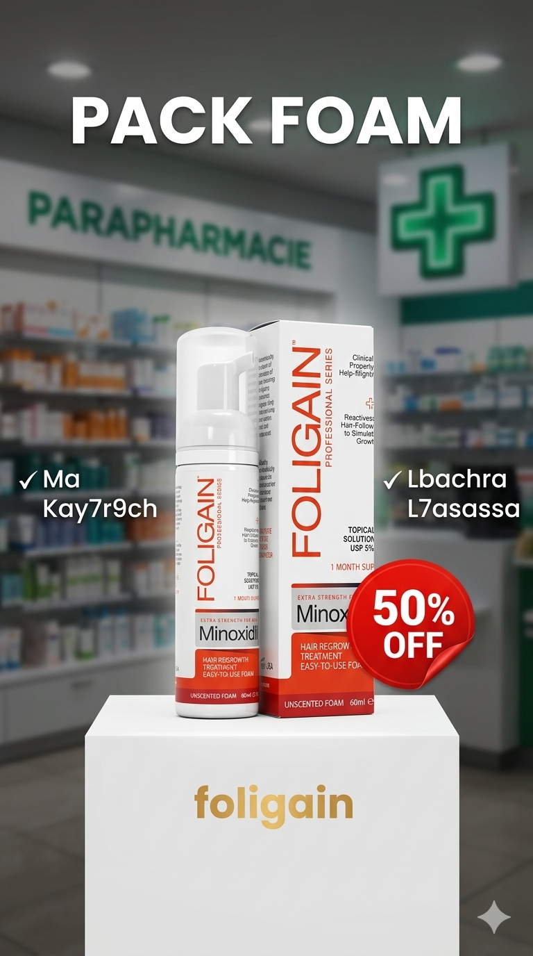 FOLIGAIN Mousse de repousse capillaire au Minoxidil 5 %