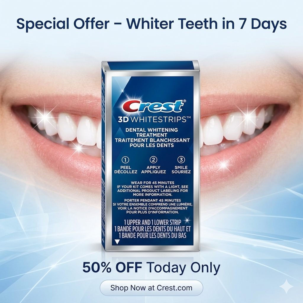 Bandes Crest 3D White Whitestrips Suprême FlexFit