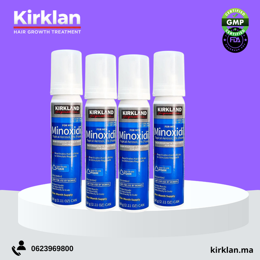 Kirkland Signature Hair Regrowth Treatment Minoxidil Foam for Men, 2.11 oz, 6 Count (6 Month Supply)