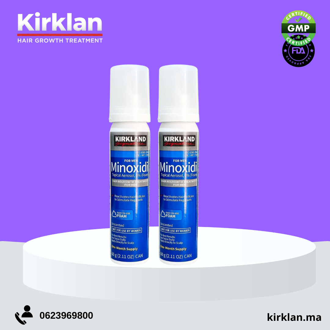 Kirkland Signature Hair Regrowth Treatment Minoxidil Foam for Men, 2.11 oz, 6 Count (6 Month Supply)