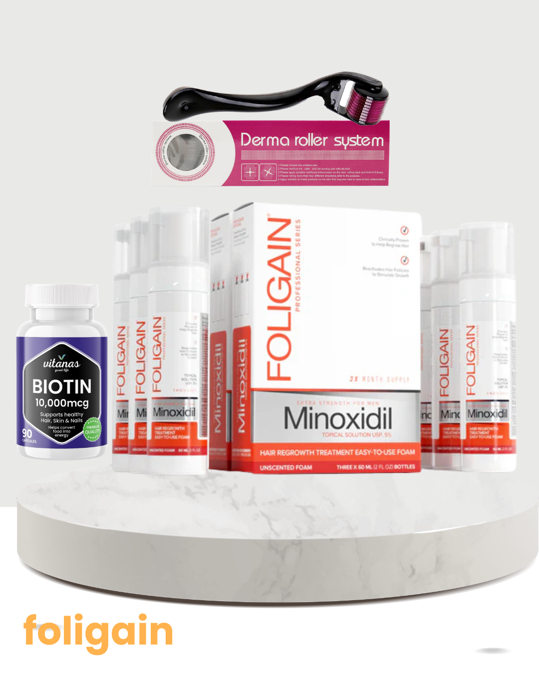 FOLIGAIN Mousse de repousse capillaire au Minoxidil 5 %